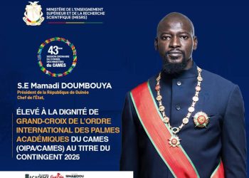 CAMES : Le président Mamadi Doumbouya honoré pour son engagement en faveur du développement de l’enseignement supérieur