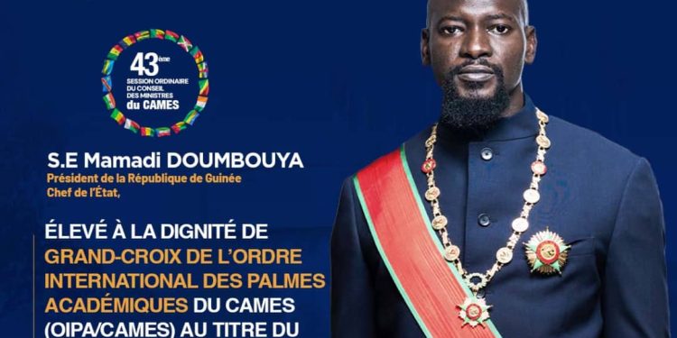 CAMES : Le président Mamadi Doumbouya honoré pour son engagement en faveur du développement de l’enseignement supérieur